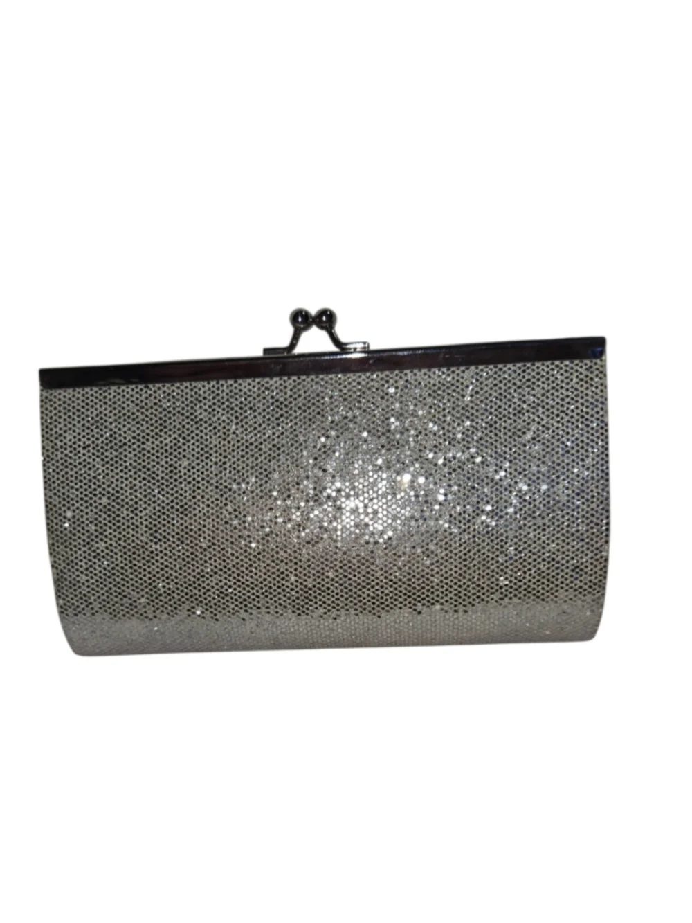 Women's Unbranded Silver Glitter Clutch One Size